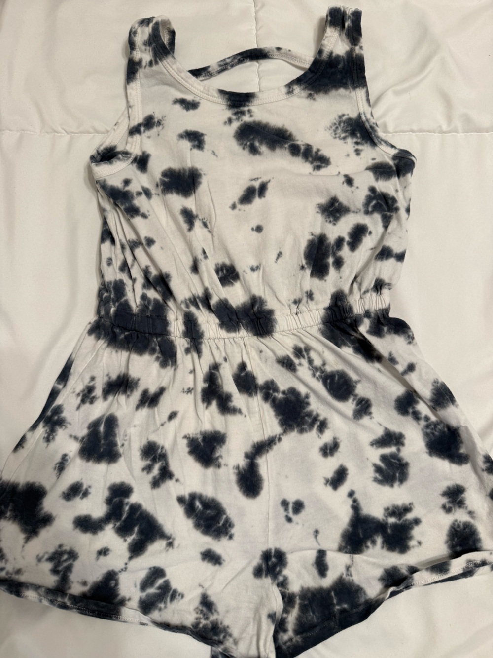 Melrose and Market Black & White Tie-Dye Top